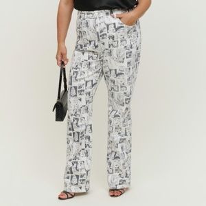 Reformation Cynthia High Rise Straight Long Jeans size 32